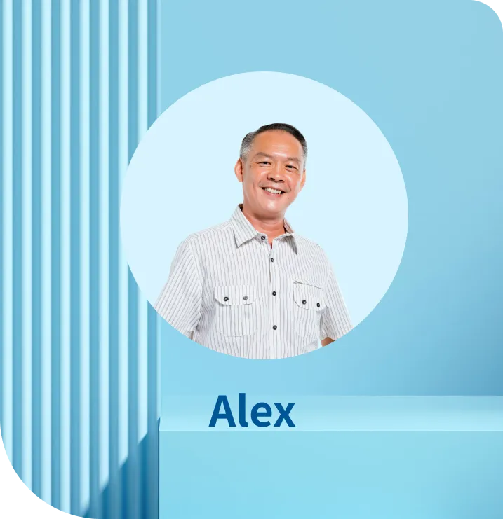 Alex who is retired